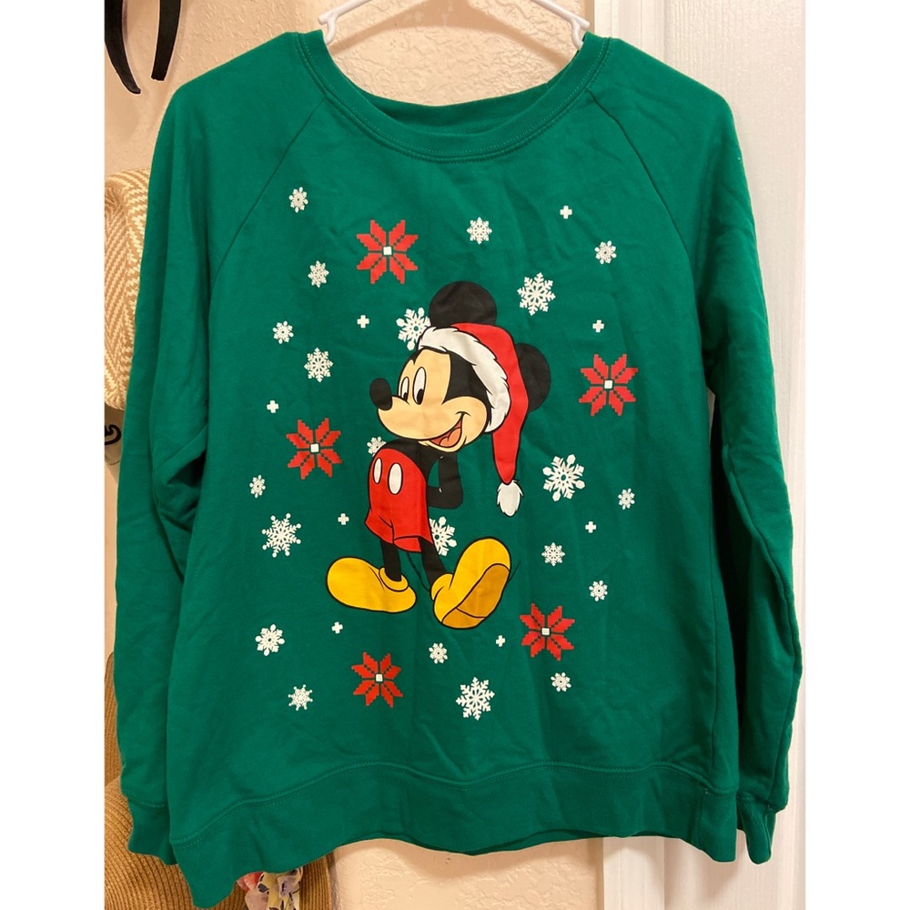 Christmas Mickey Mouse crew neck sweater
